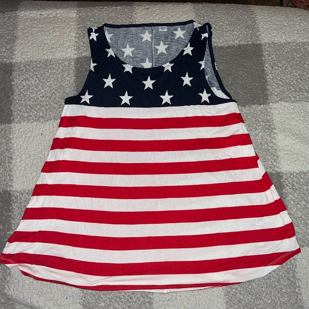Woman’s large old navy American flag tank top